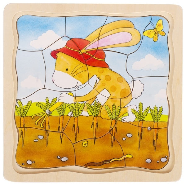 4 lagen puzzel - Moestuin