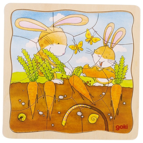 4 lagen puzzel - Moestuin