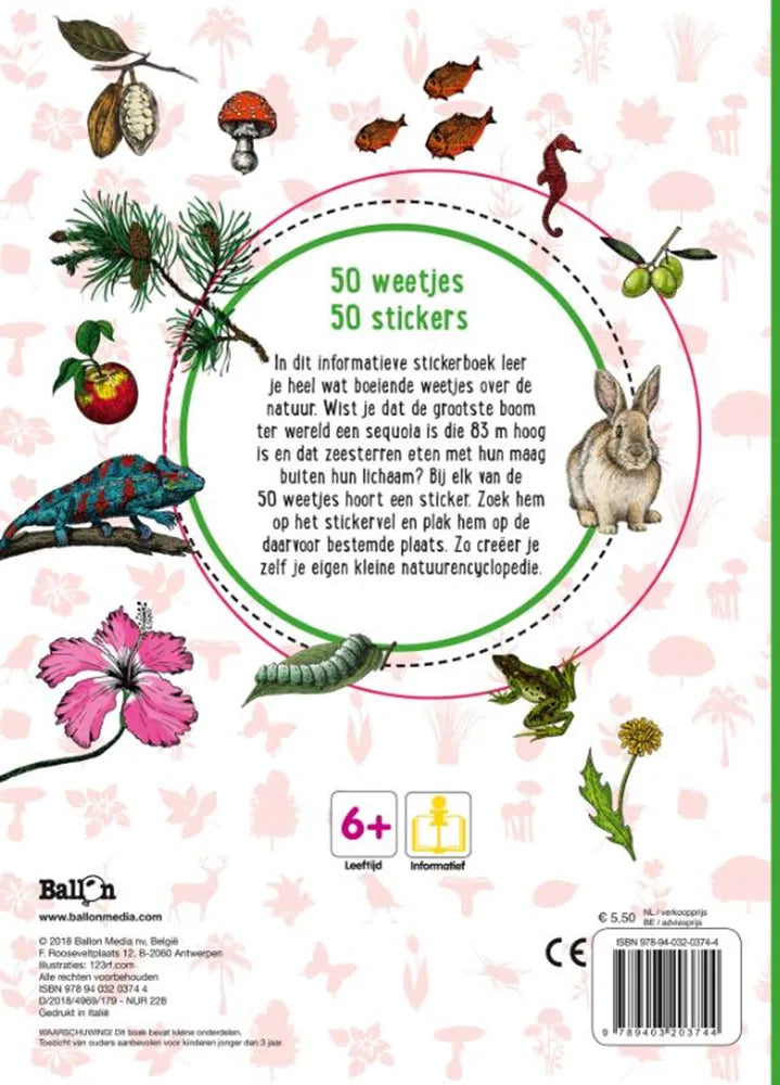 Natuur 50 weetjes - 50 stickers