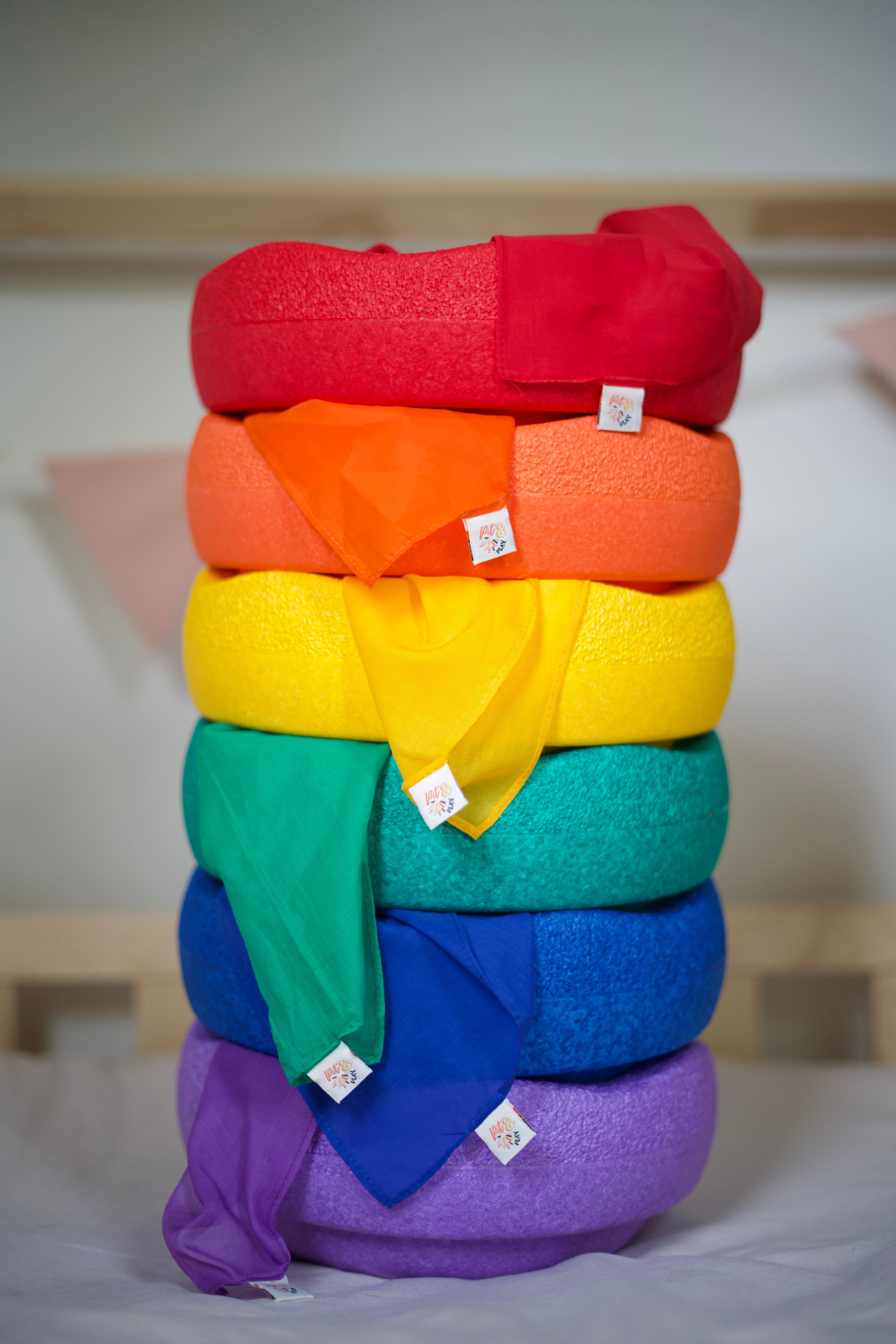 Speeldoeken Medium Regenboog - set 6 stuks