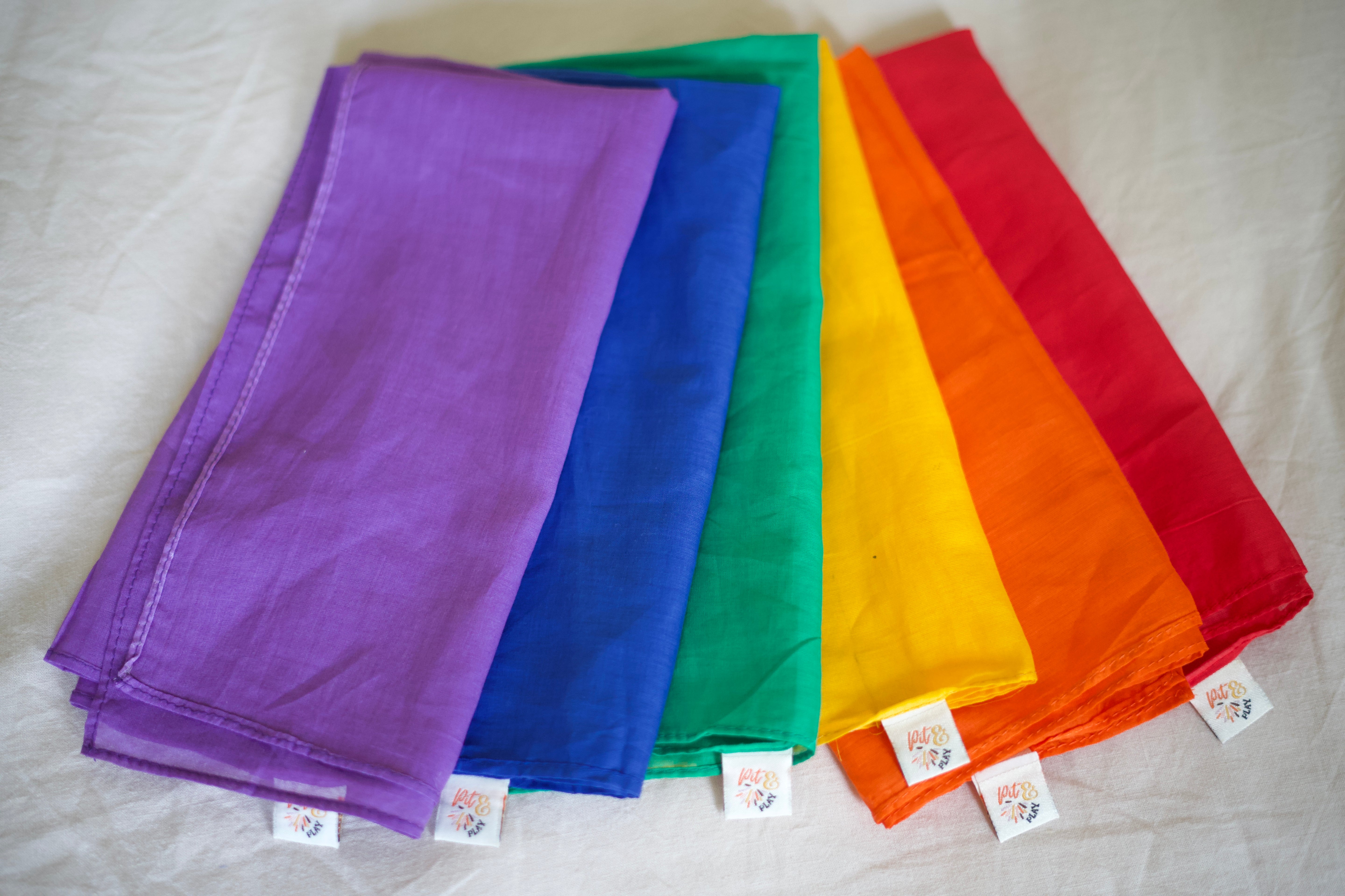 Speeldoeken Medium Regenboog - set 6 stuks