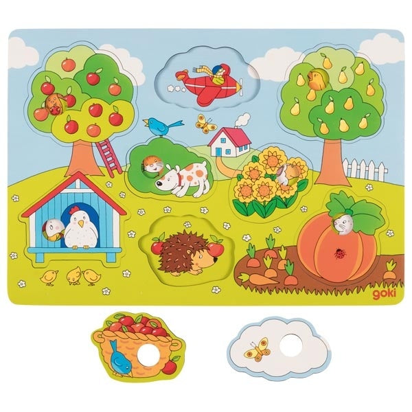 Achtergrondpuzzel - In de tuin