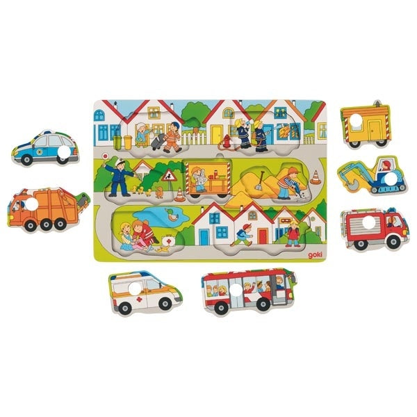 Achtergrondpuzzel - Op de straat