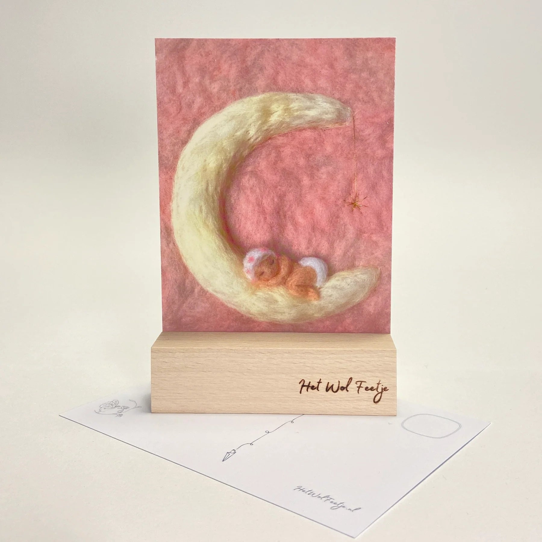 Ansichtkaart - Baby Roze