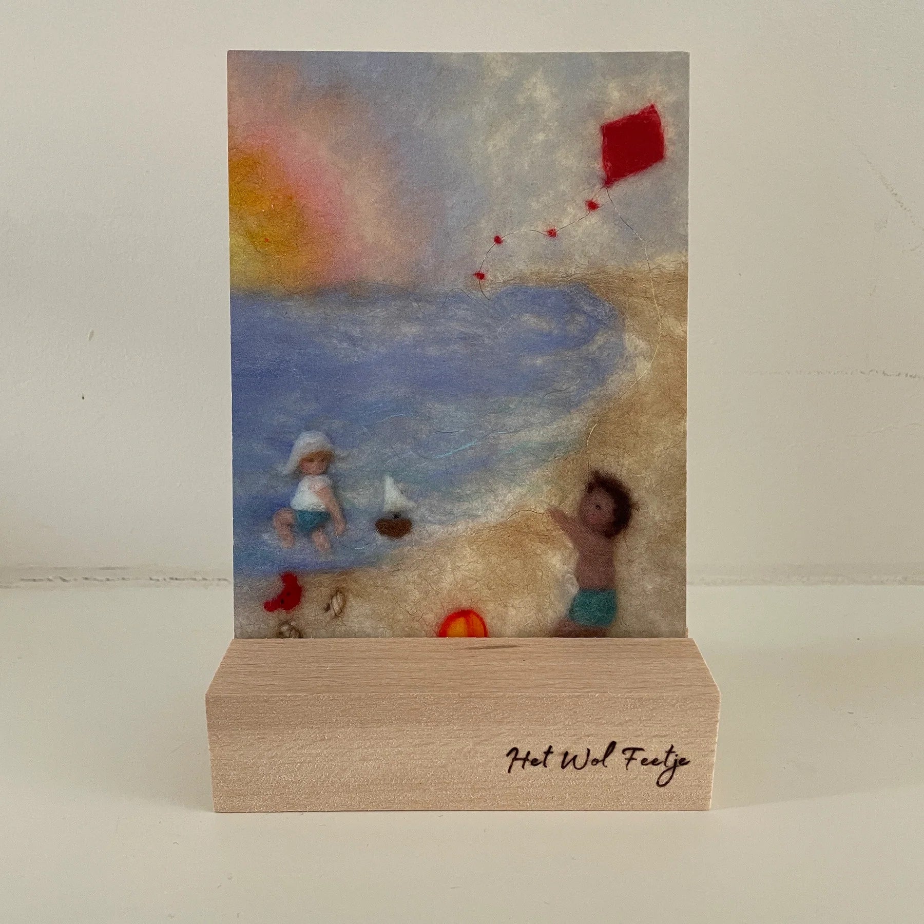 Ansichtkaart Lente/Zomer - Vlieger op het Strand