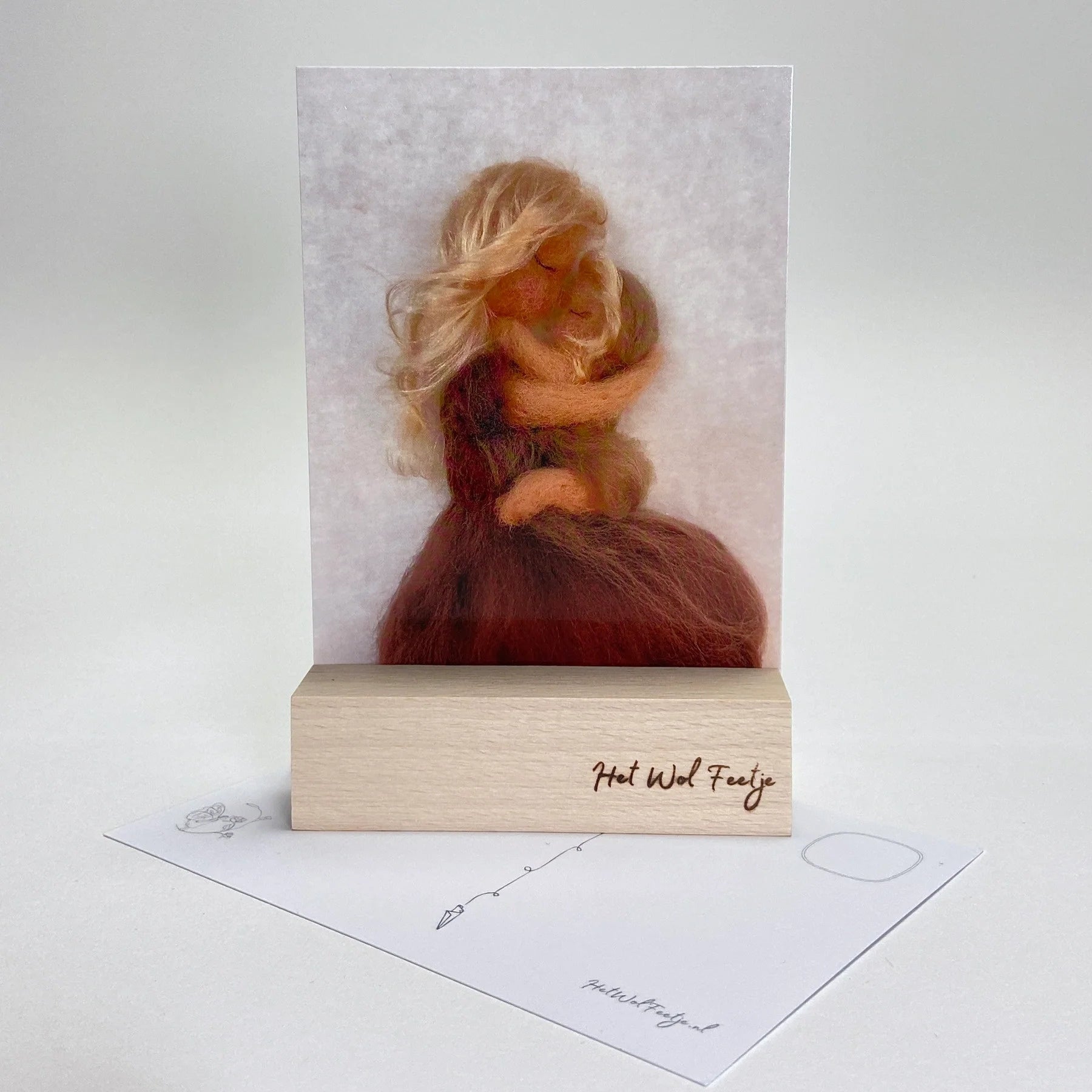 Ansichtkaart - Moederliefde - Blond haar