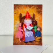 Ansichtkaart - Sinterklaas met Kinderen