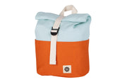Blafre roll-top rugzak - Oranje/licht blauw