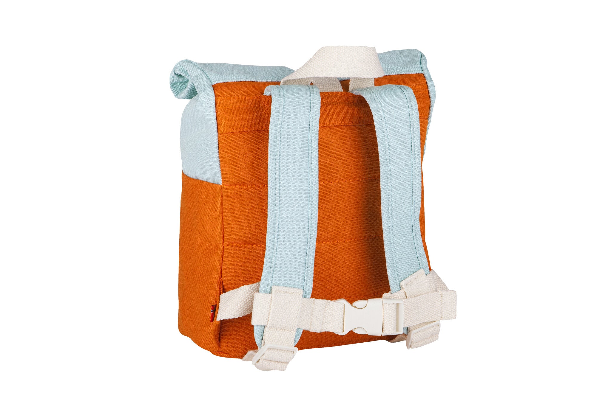 Blafre roll-top rugzak - Oranje/licht blauw