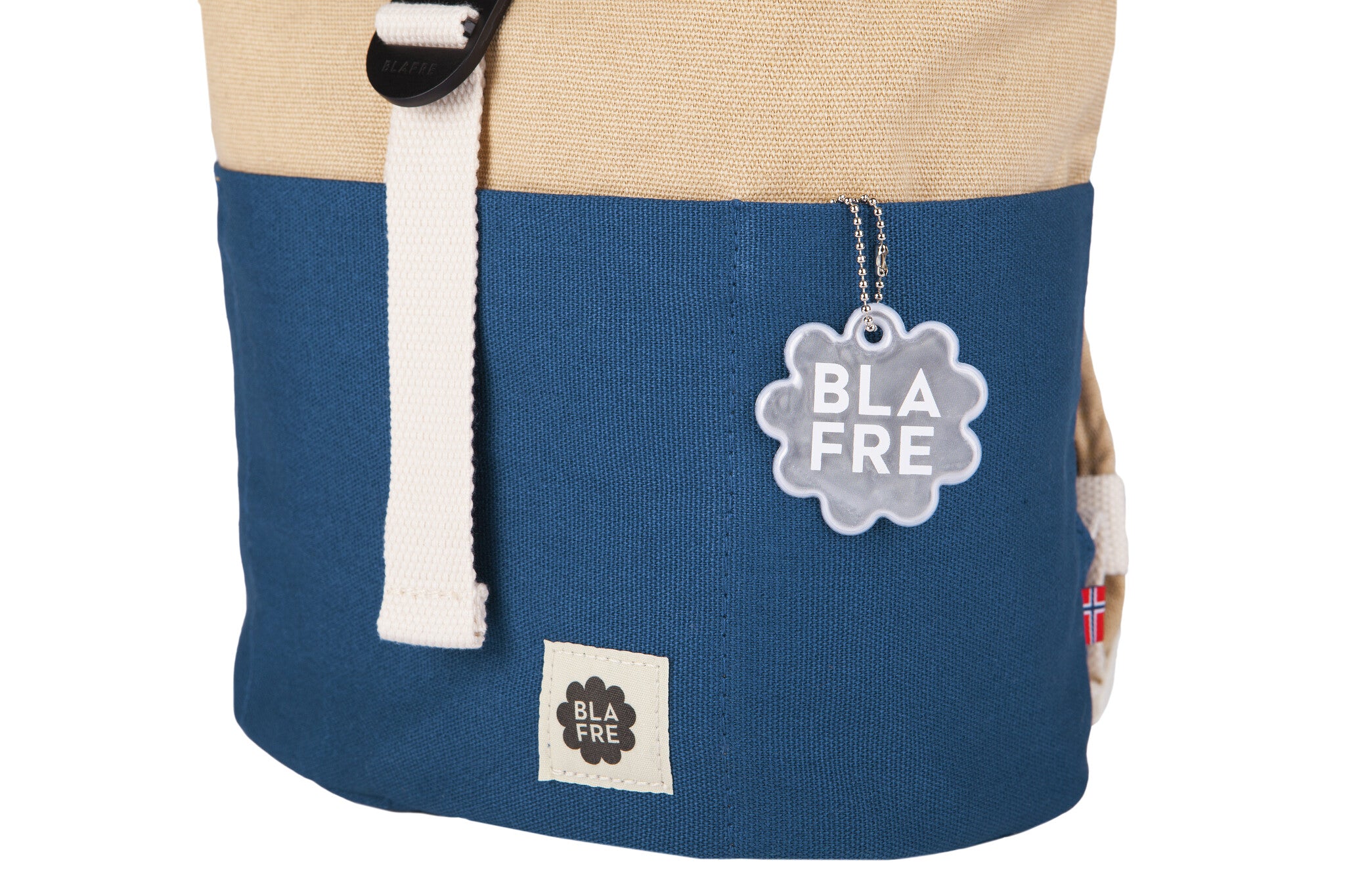 Blafre roll-top rugzak - Navy/beige