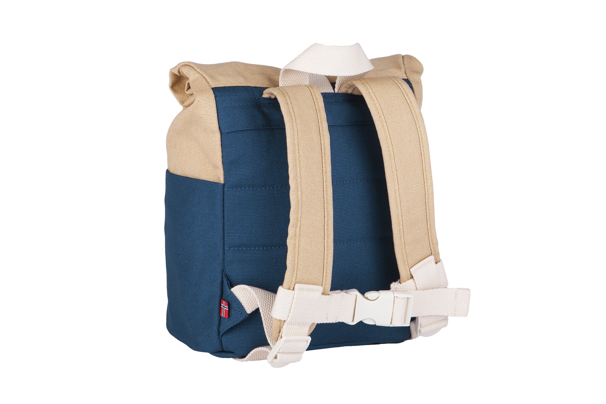 Blafre roll-top rugzak - Navy/beige