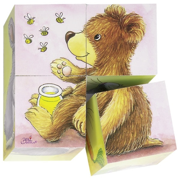 Blokkenpuzzel - Jonge dieren