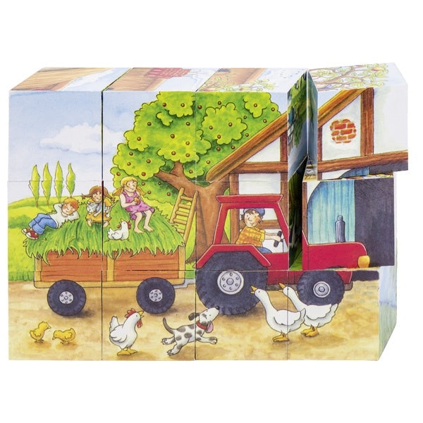 Blokkenpuzzel - Seizoenen op de boerderij