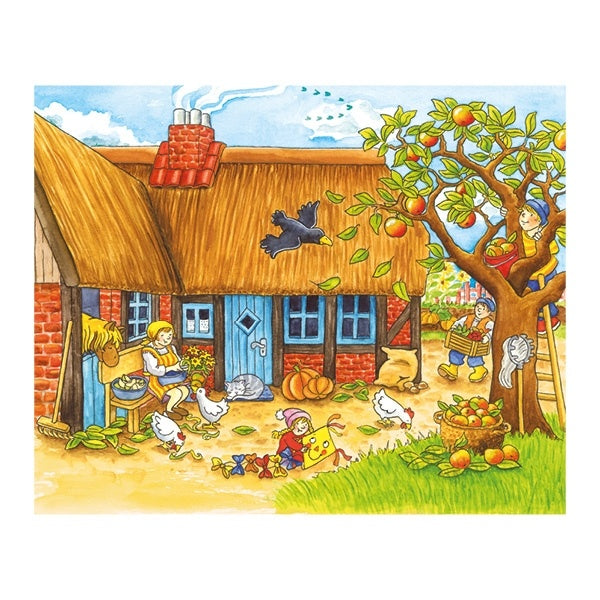 Blokkenpuzzel - Seizoenen op de boerderij