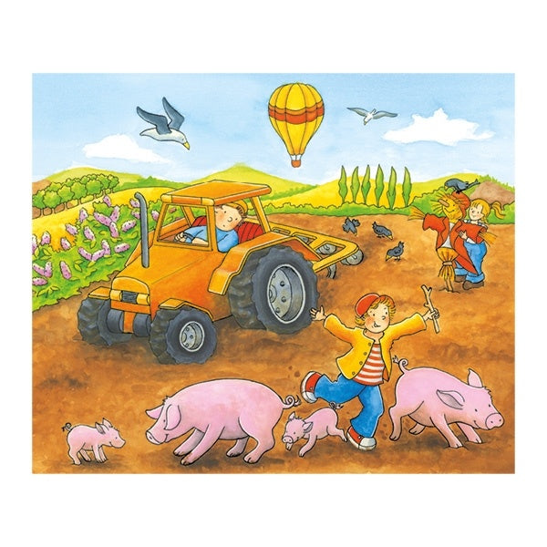 Blokkenpuzzel - Seizoenen op de boerderij