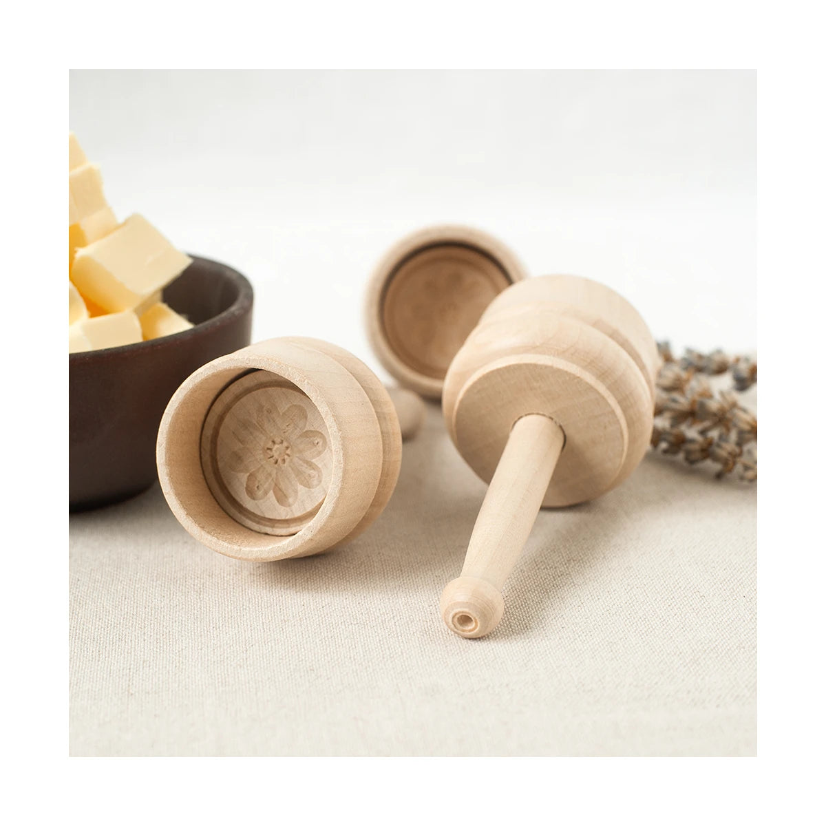 Houten stempel - Rozet