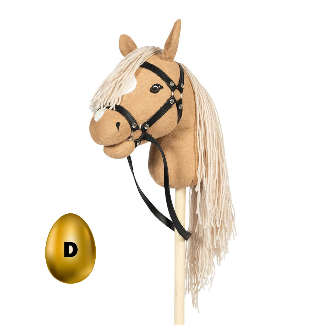 Stokpaard Deluxe met staart - Blond
