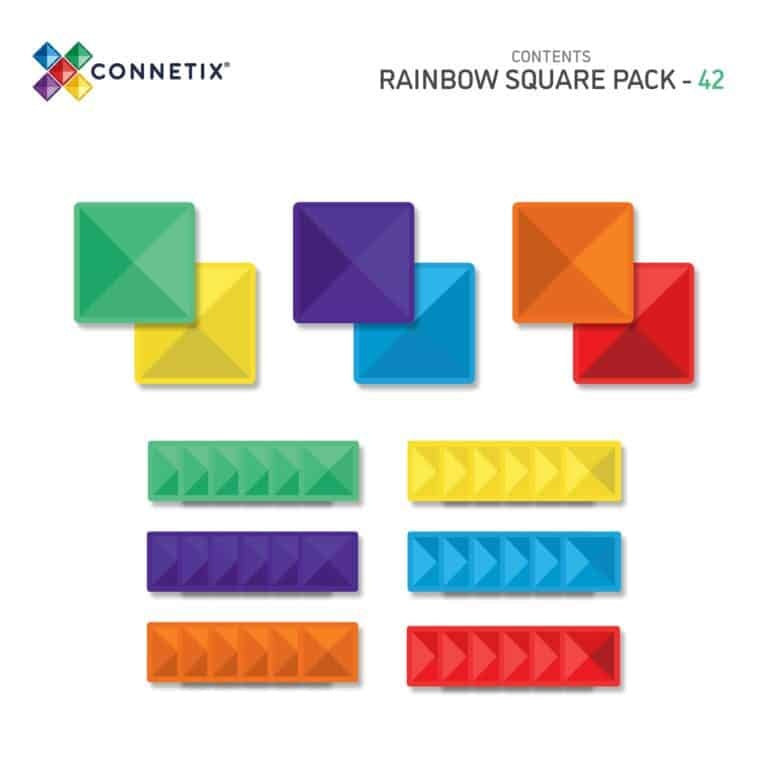 Rainbow Square Pack - 42 delig
