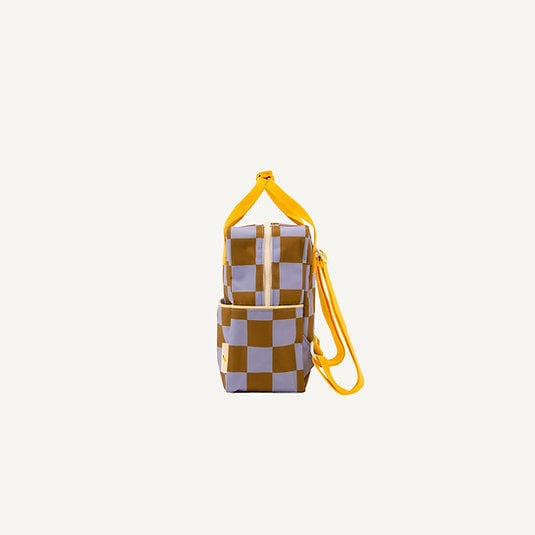 Sticky Lemon  • Peuter/kleuter rugzak • Farmhouse • Checkerboard • Blooming purple