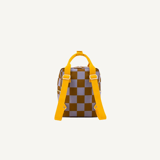 Sticky Lemon  • Peuter/kleuter rugzak • Farmhouse • Checkerboard • Blooming purple
