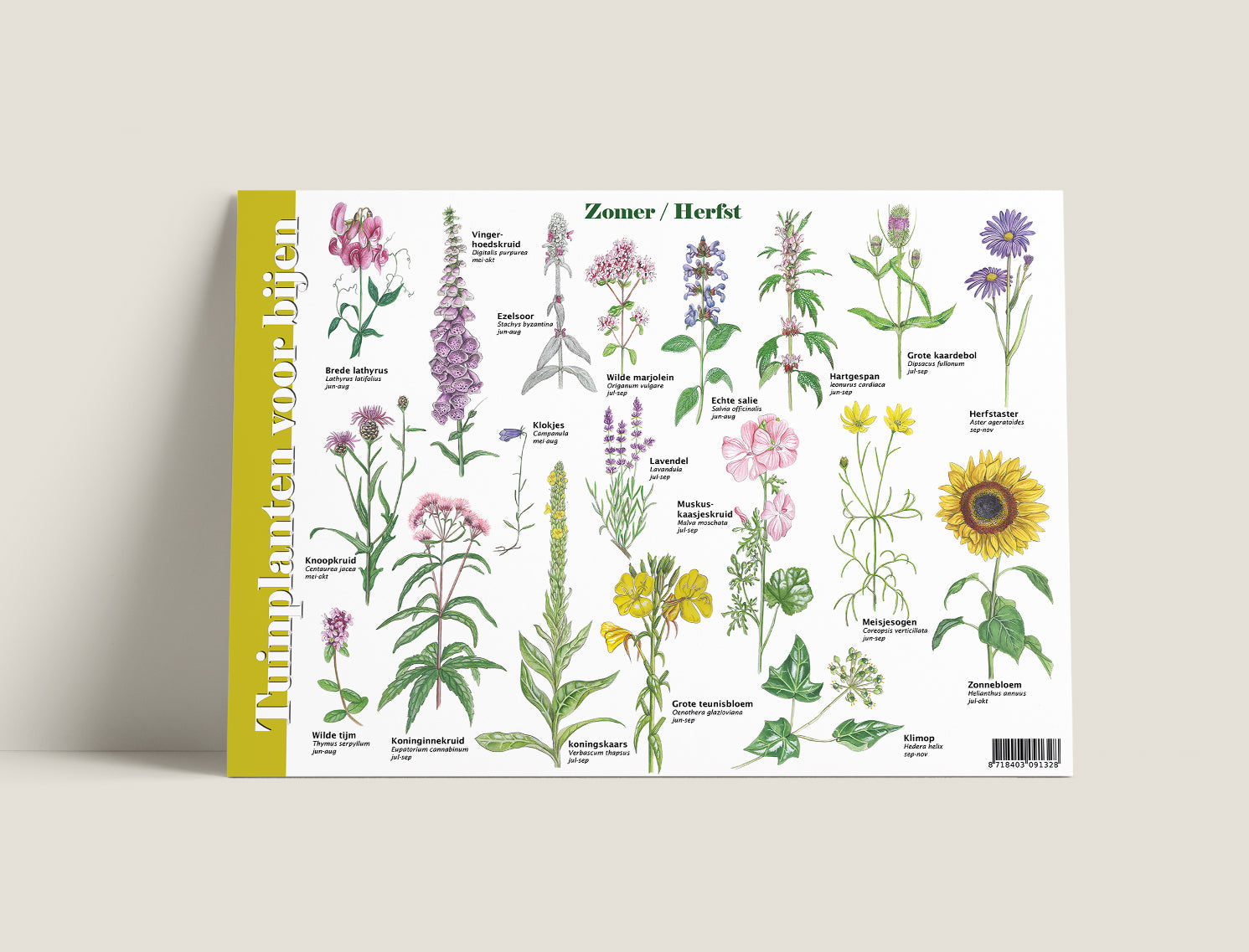 Herkenningskaart Tuinplanten voor bijen