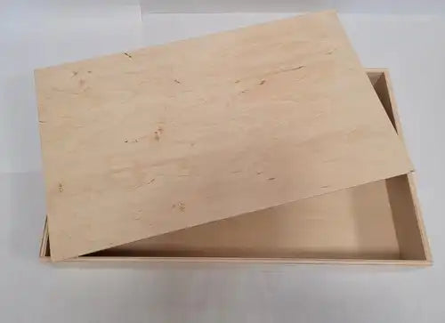Houten speelbak met deksel - (50x30x7 cm)