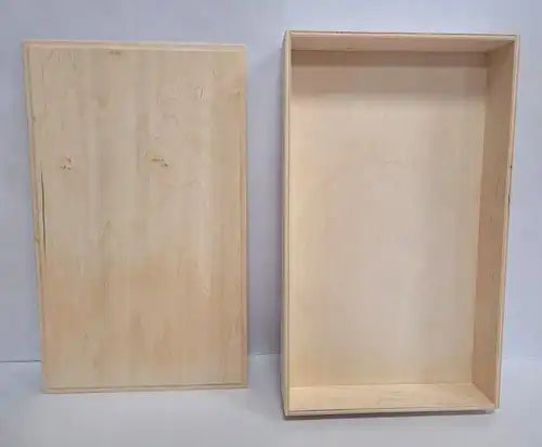 Houten speelbak met deksel - (50x30x7 cm)