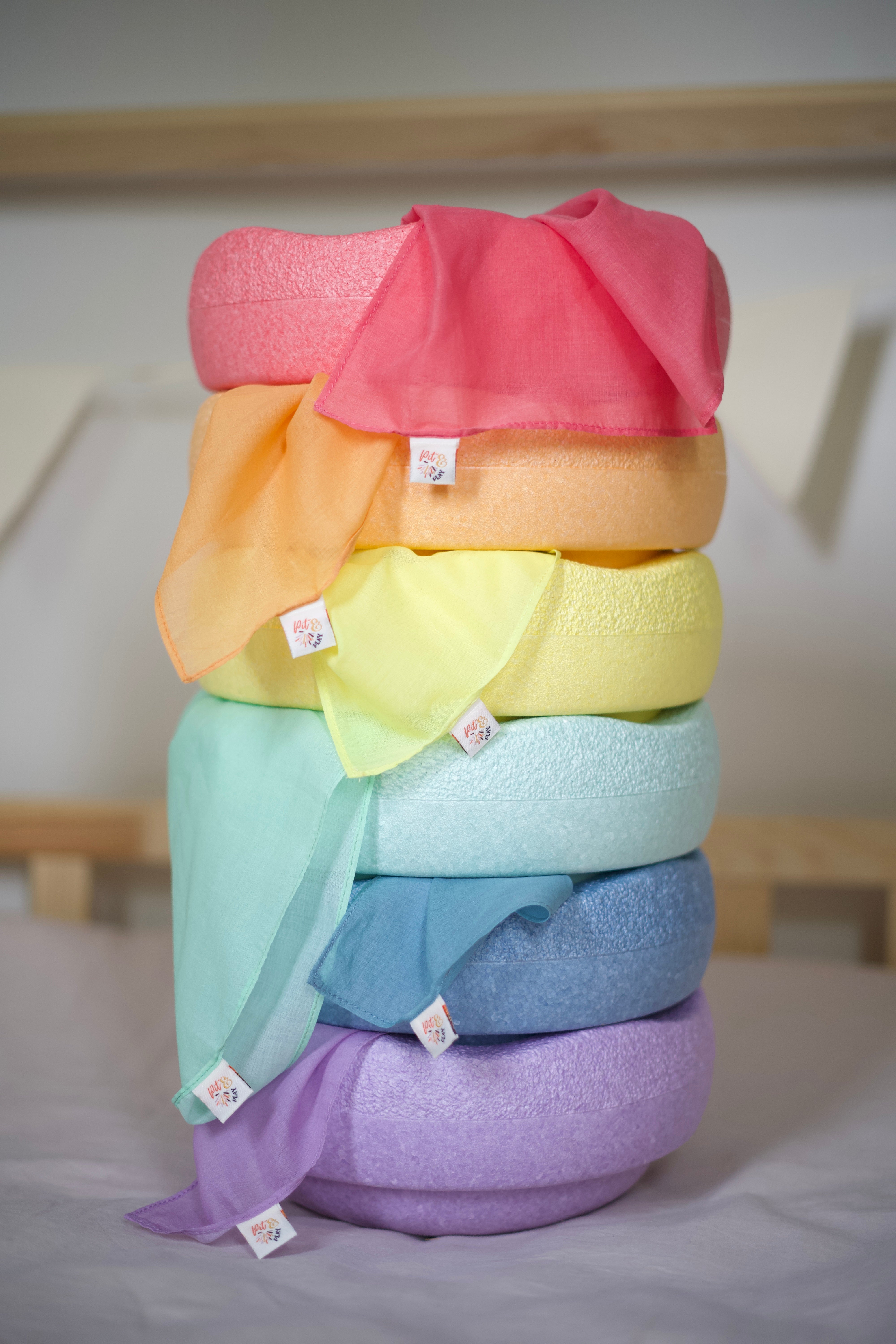 Speeldoeken Medium Pastel - set 6 stuks