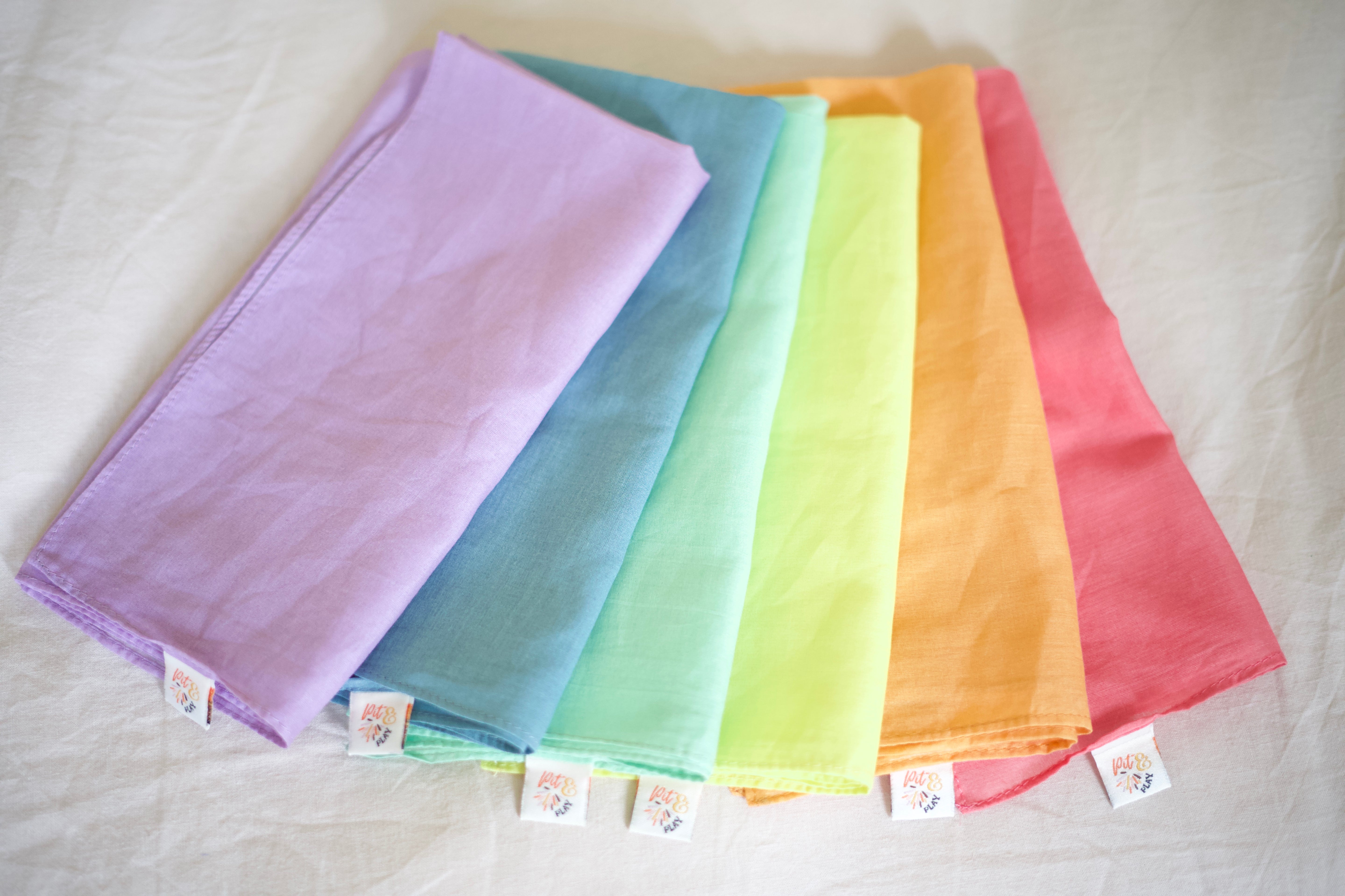 Speeldoeken Medium Pastel - set 6 stuks