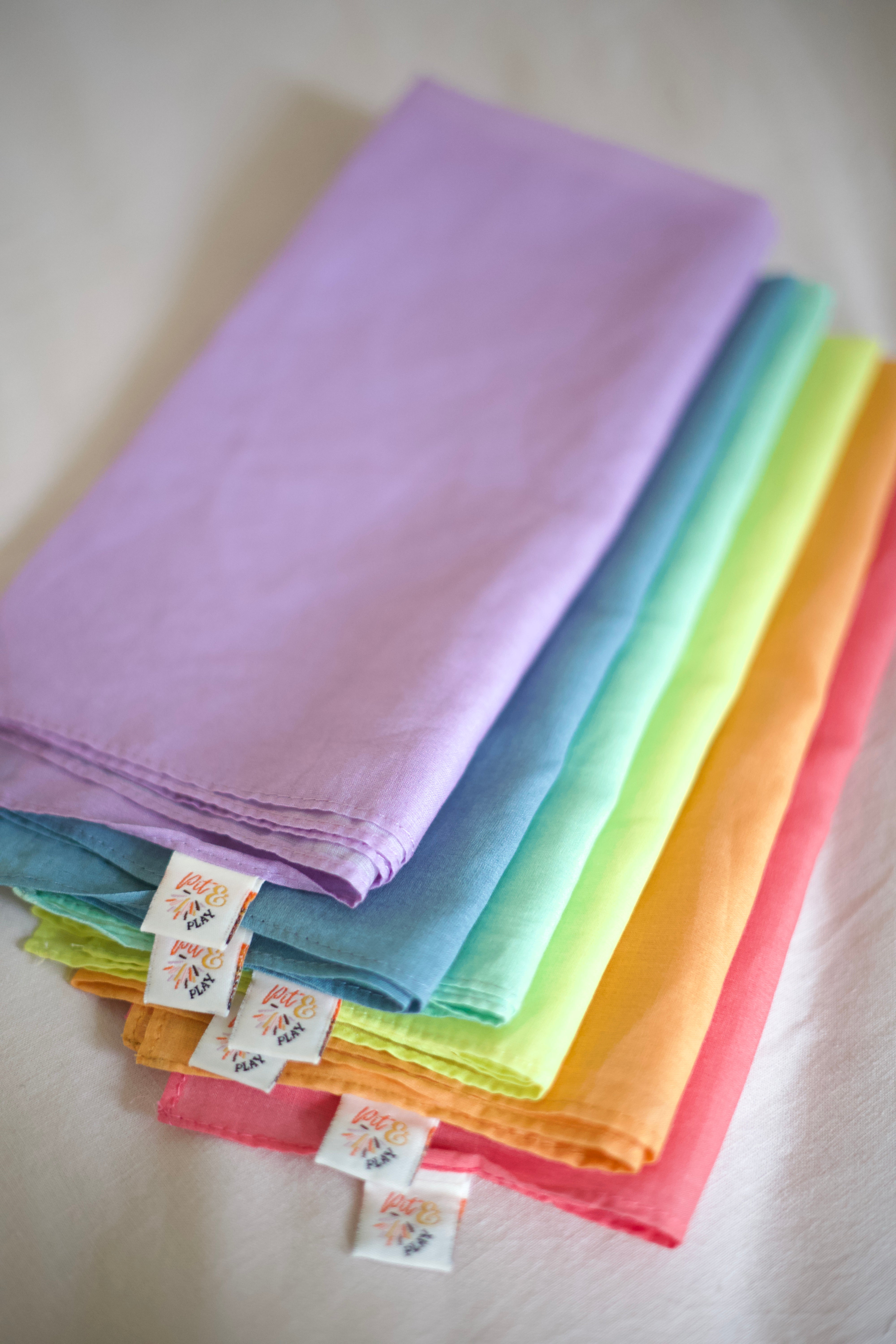 Speeldoeken Medium Pastel - set 6 stuks