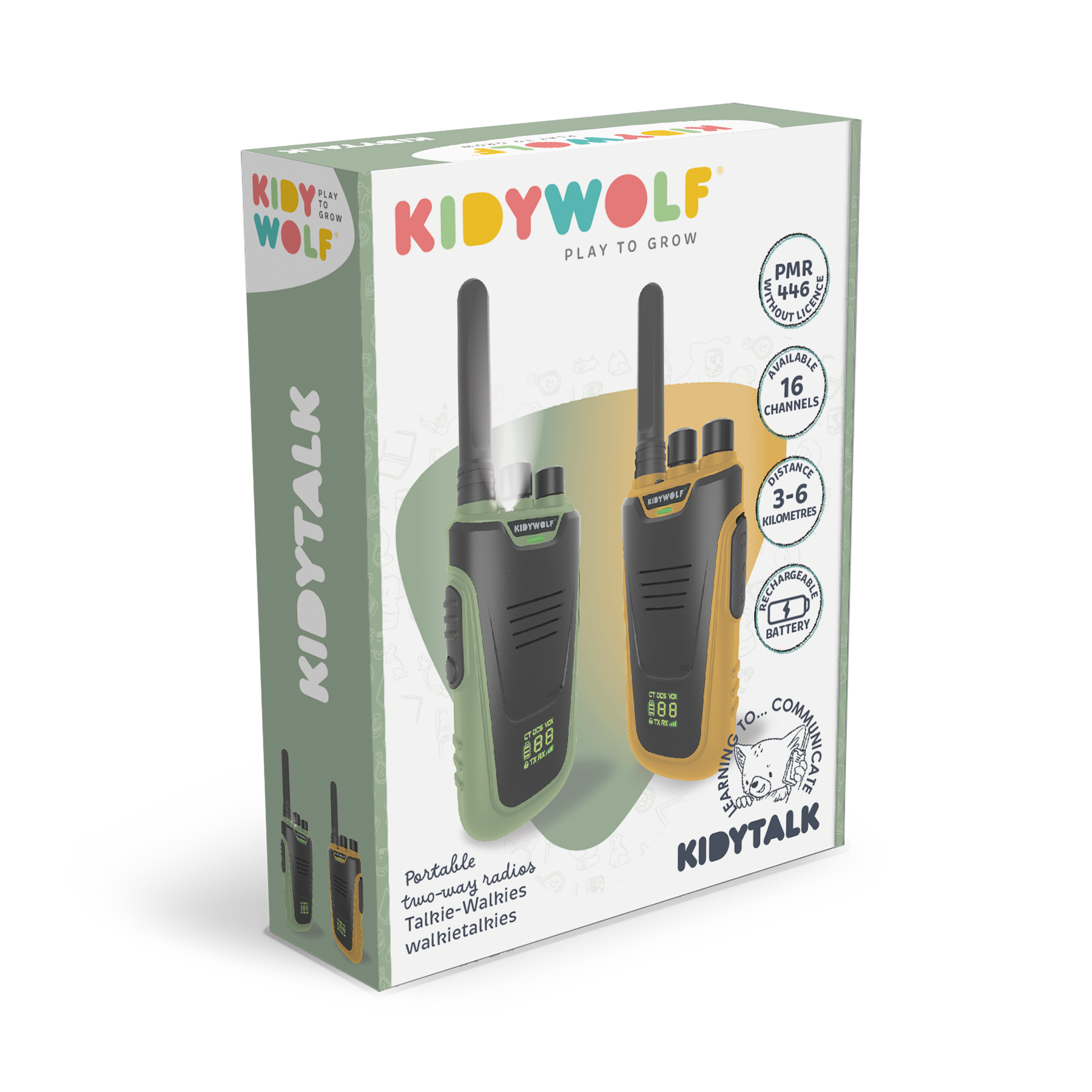 KIDYTALK Walkie Talkie - Groen/Oranje