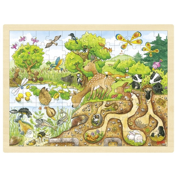 Legpuzzel - In de natuur - onder en boven de grond
