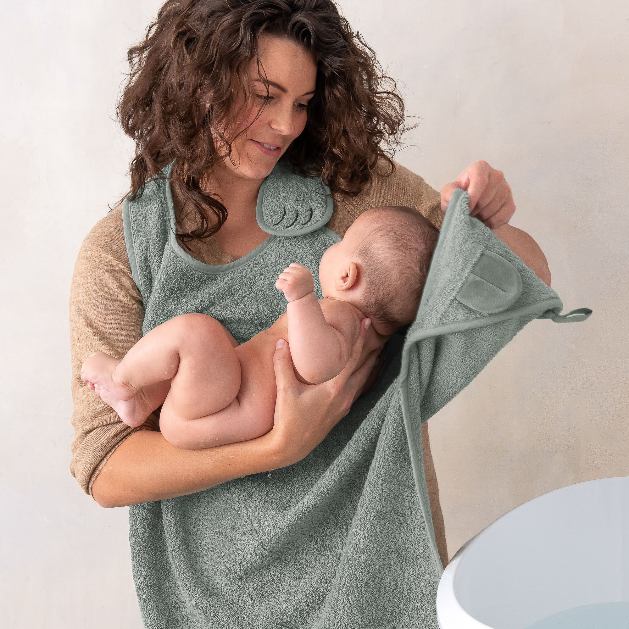 Handsfree Badcape - Olive