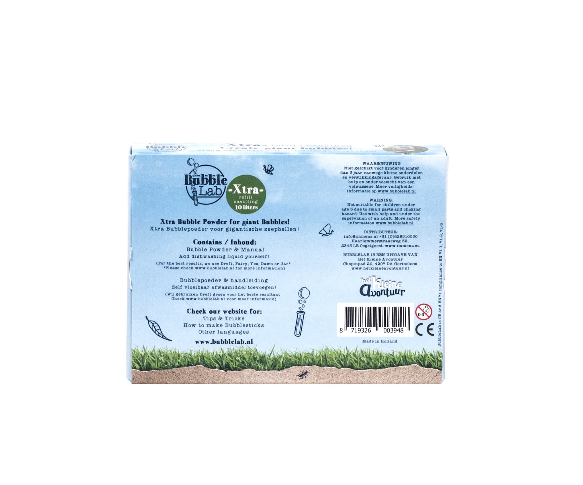 BubbleLab - Xtra navulverpakking voor 10 liter