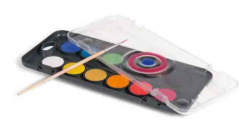 Aquarelverf tablet incl. penseel - 12 kleuren