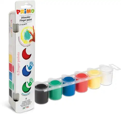 Vingerverf 6 potjes (6x25ml)
