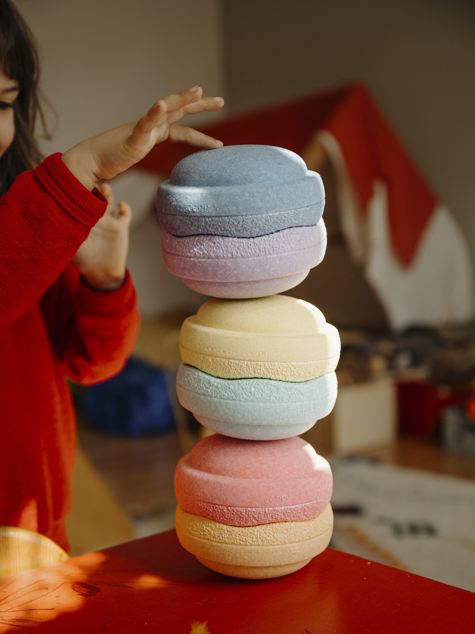 Stapelstein Original Mini |Rainbow Pastel| Set van 6