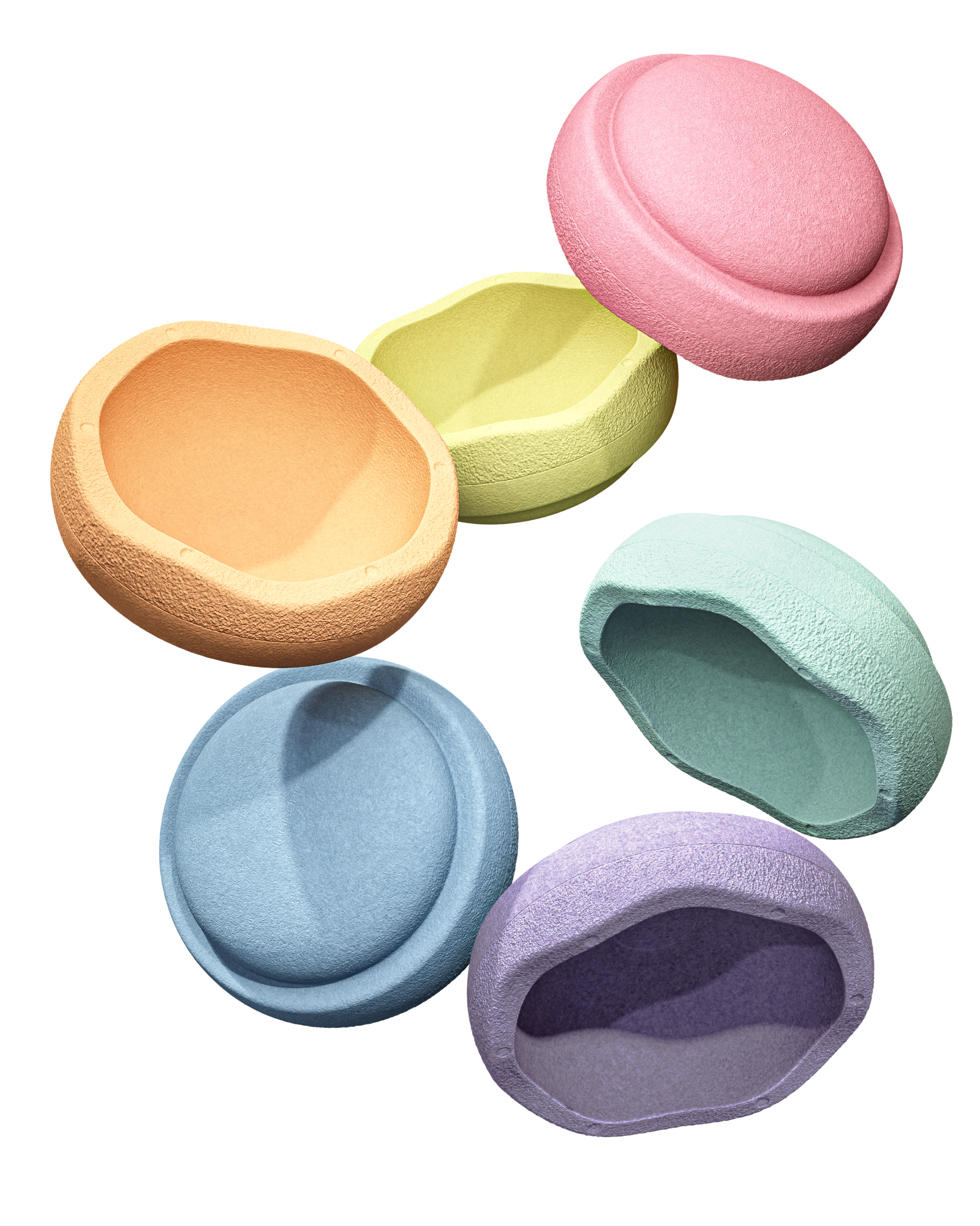 Stapelstein Original Mini |Rainbow Pastel| Set van 6