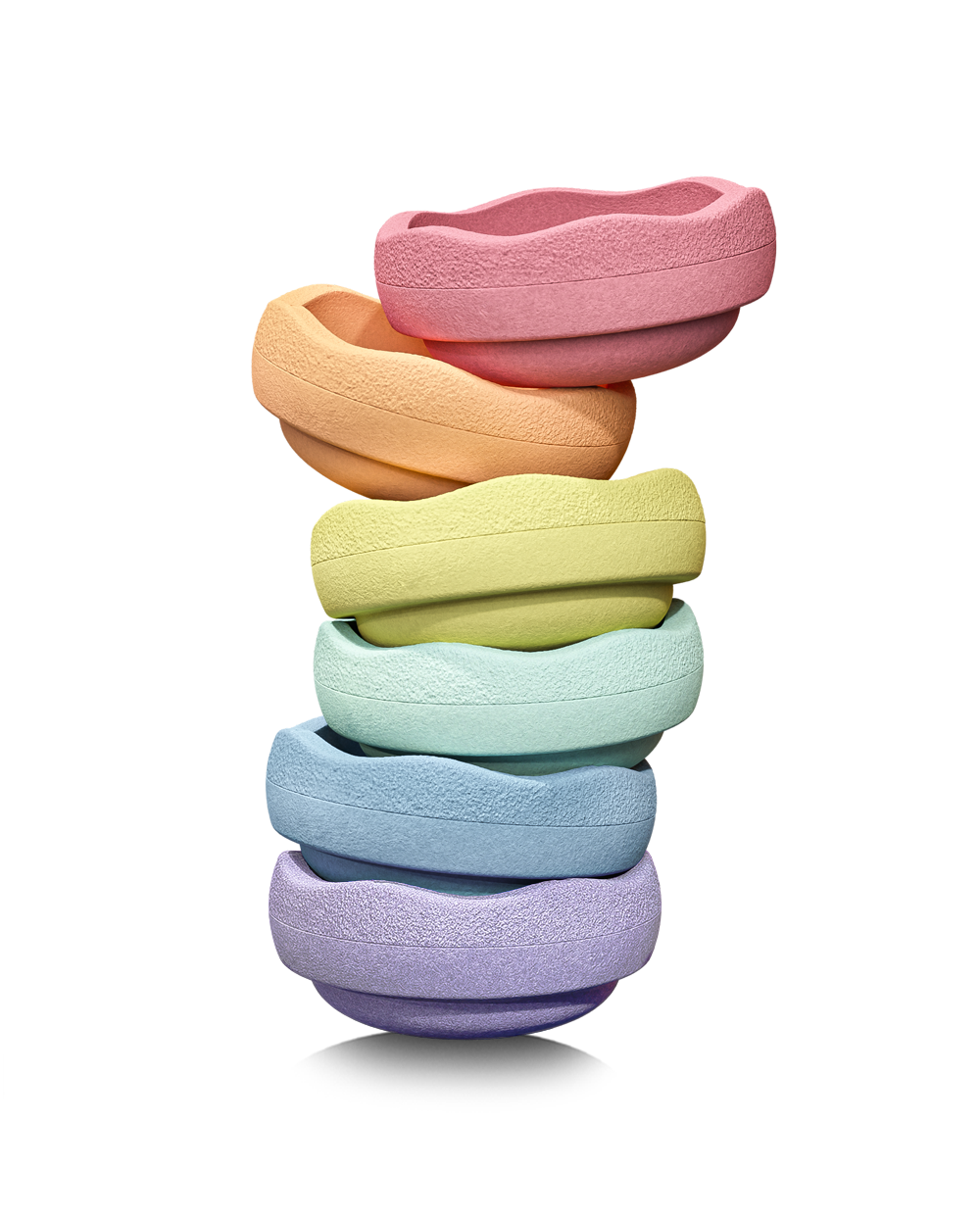 Stapelstein Original Mini |Rainbow Pastel| Set van 6