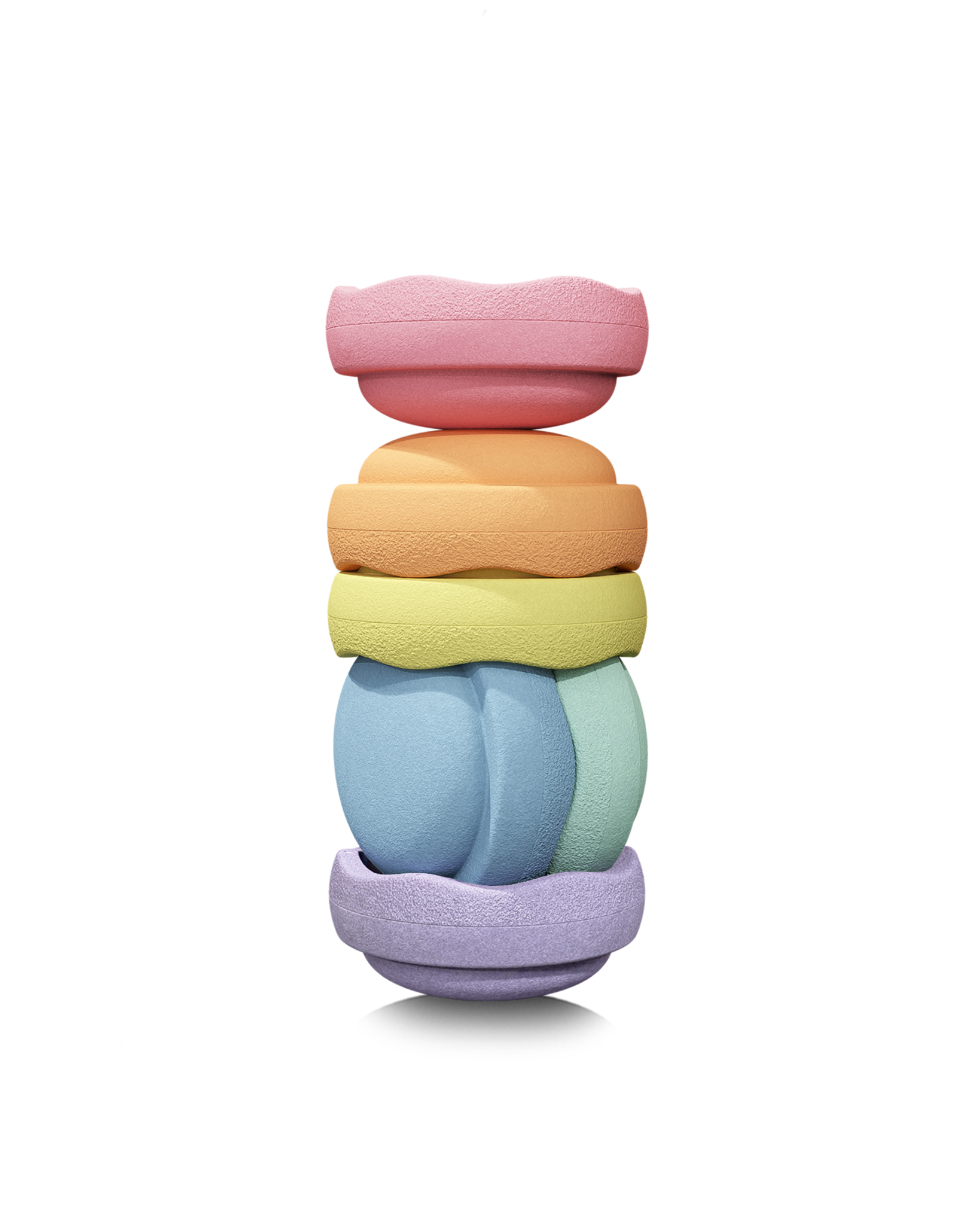 Stapelstein Original Mini |Rainbow Pastel| Set van 6