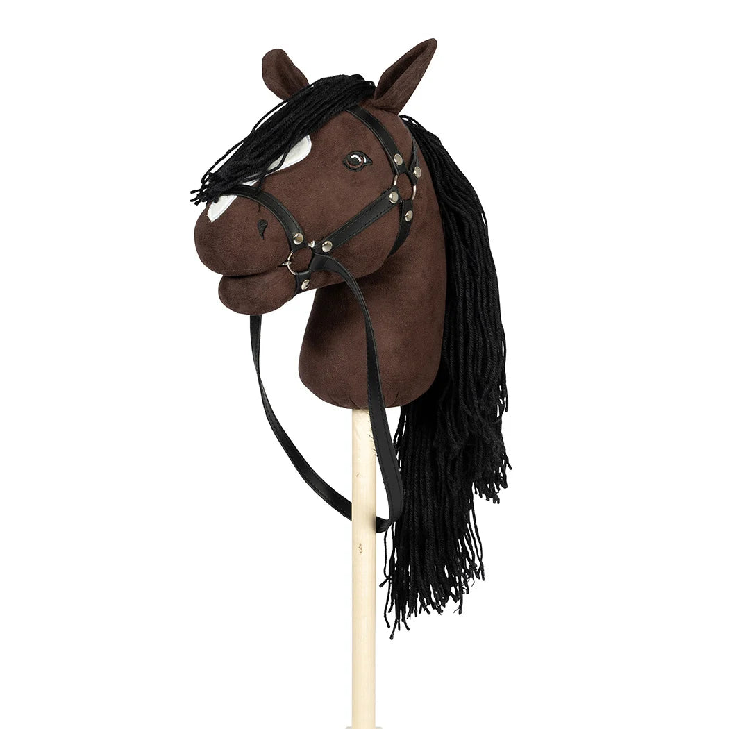 Stokpaard Deluxe met staart - Bruin