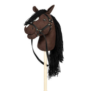Stokpaard Deluxe met staart - Bruin