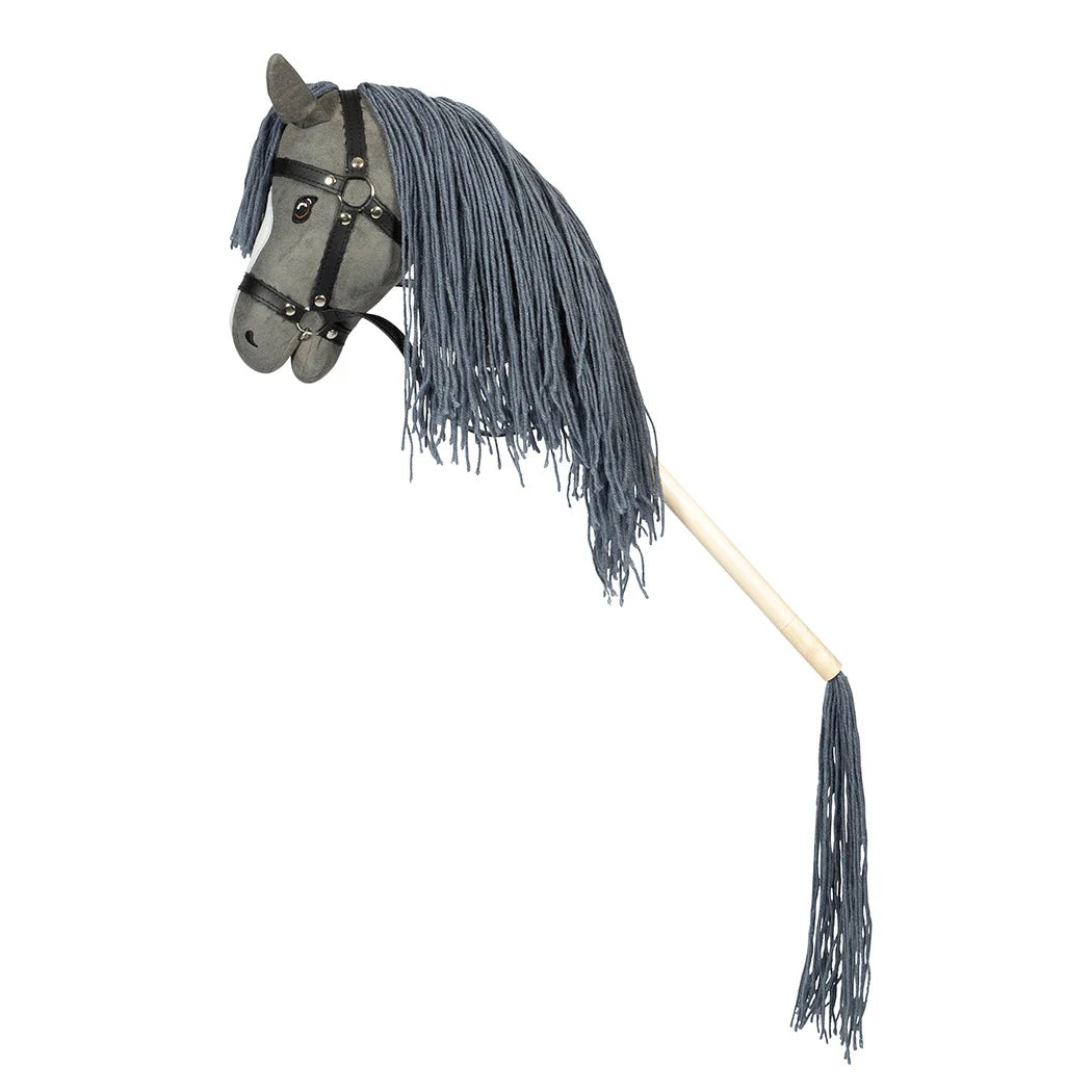 Stokpaard Deluxe met staart - Grijs