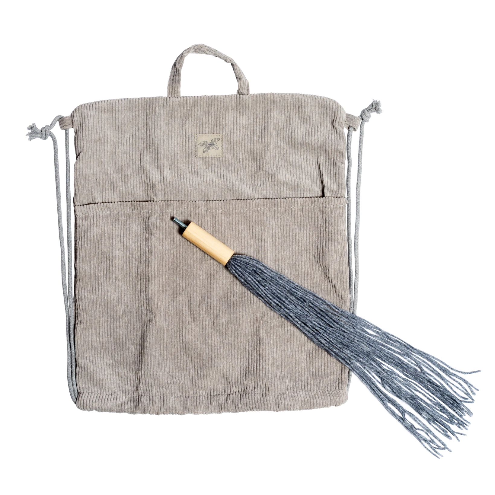 Stokpaard Deluxe met staart - Grijs gevlekt