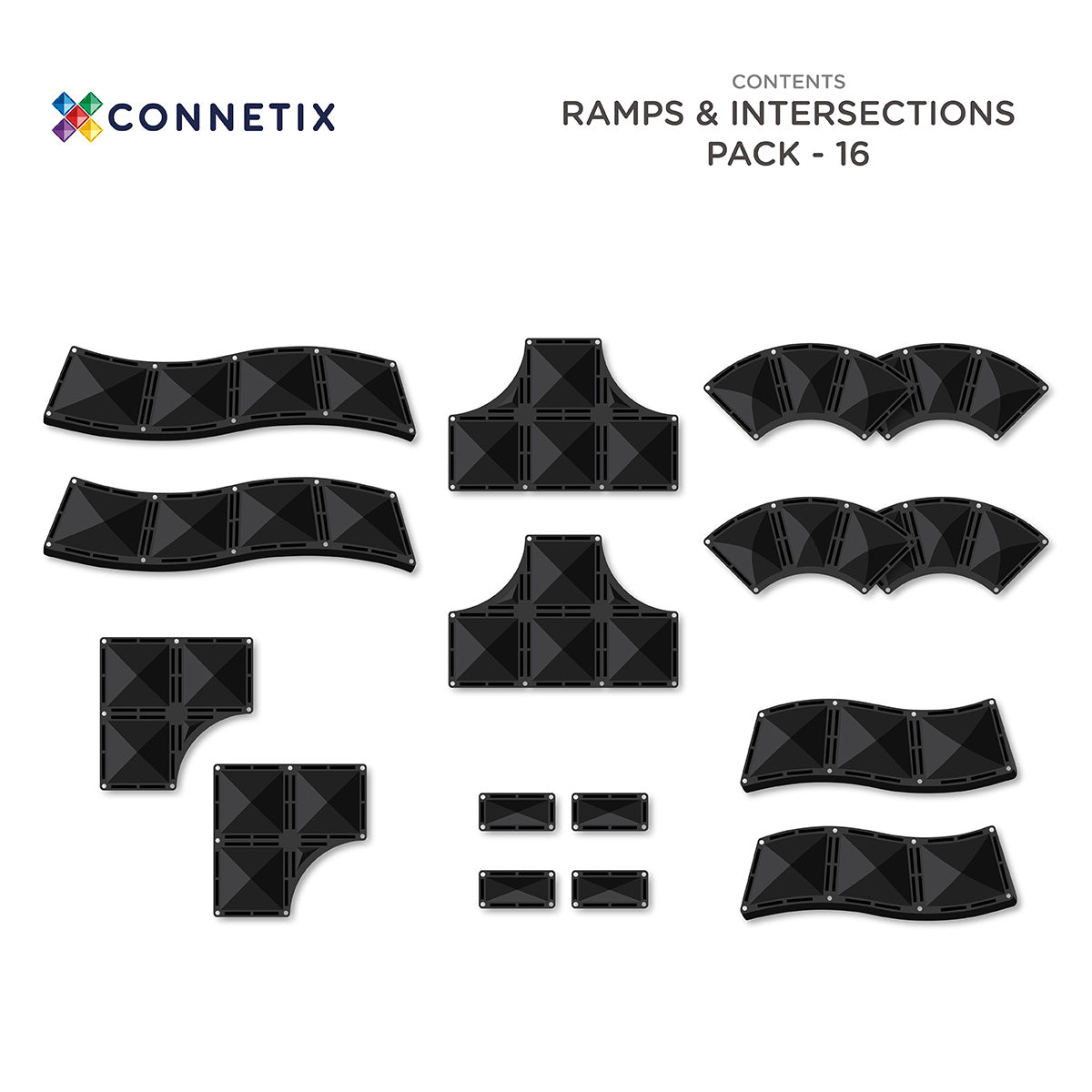 Roads Ramps and Intersections Pack - 16 delig