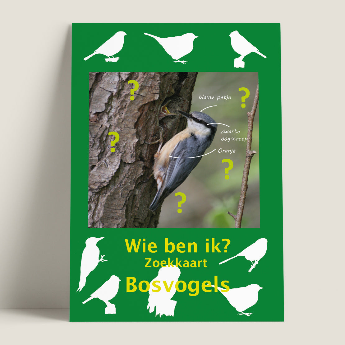 Wie ben ik? Zoekkaart Bosvogels