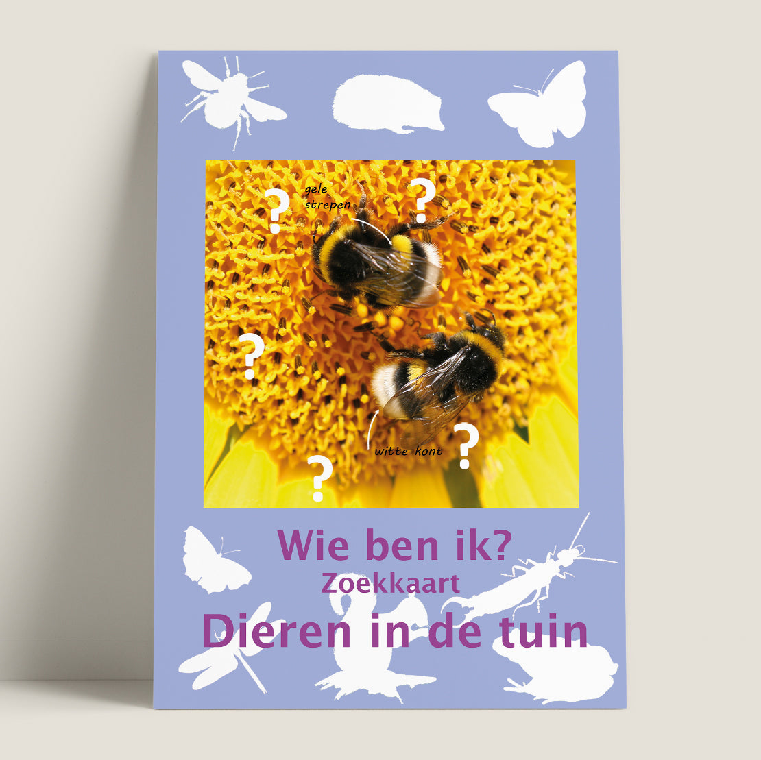 Wie ben ik? Zoekkaart Dieren in de tuin